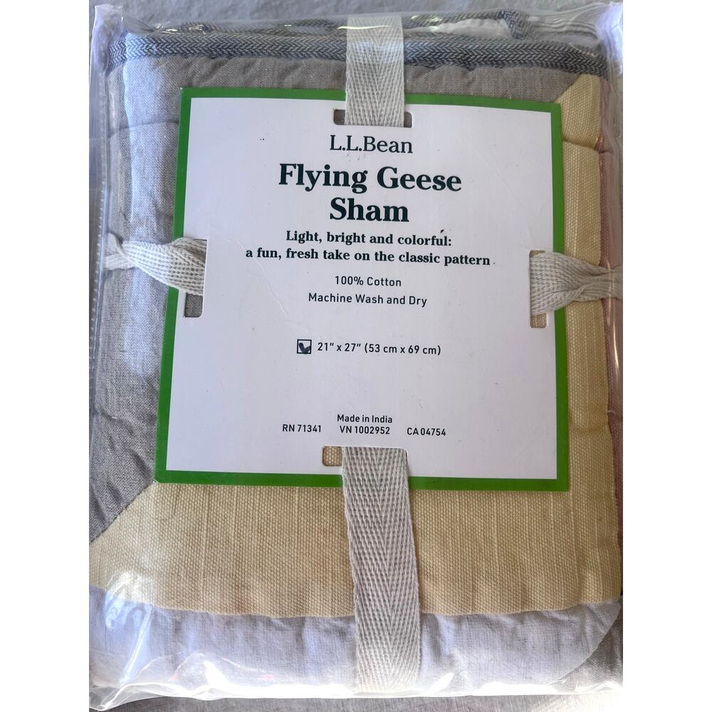 LL Bean Flying Geese Standard Quilted Pillow Sham | set of 2 NEW - Picture 5 of 8